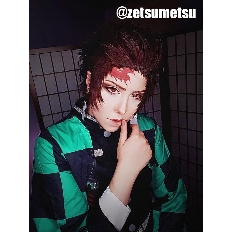 Demon Slayer / Kimetsu no Yaiba Tanjirou Kamado kimono Cosplay Costume ...