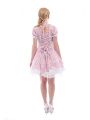 Women Girls Lolita Dresses Sweet Short Sleeves Pink Lace Dresses GC133C