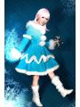 LOL Frost Flames Anne Cosplay  Costumes Bright Blue Dress