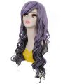 70cm Long Wave Harajuku Purple Fade Black Cosplay Wigs