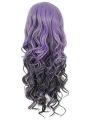 70cm Long Wave Harajuku Purple Fade Black Cosplay Wigs