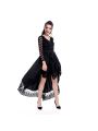 Black Sexy Gothic Victorian Dress With Long Sleeves Cosplay Costume-2