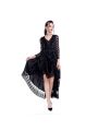 Black Sexy Gothic Victorian Dress With Long Sleeves Cosplay Costume-4