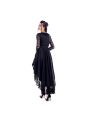 Black Sexy Gothic Victorian Dress With Long Sleeves Cosplay Costume-5