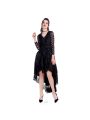 Black Sexy Gothic Victorian Dress With Long Sleeves Cosplay Costume-3