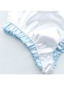 Blue Backless Bow-Knot Underwear Cosplay Costume