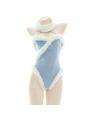 Blue High Fork Sexy Plush Lingerie Cosplay Costume