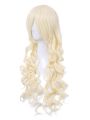 75cm Long Beige Kirisame Marisa Touhou Project Curly Cosplay Wigs