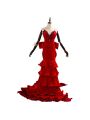 Final Fantasy VII 7 Aerith Red Dress Cosplay Costume