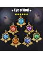 Game Genshin Impact  Eye of God Vision 14 Style Florescent Light Keychain 