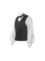 Men Renaissance Victorian Medieval Gentry Shirt With Vest For Sale