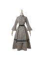 Women Renaissance Victorian Medieval Long Lattice Cotton Dress