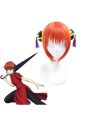 Gintama Kagura 30CM Orange Anime Cosplay Wig 