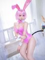 Golden Darkness Momo Belia Deviluke Pink Bunny Girl Cospaly Costume