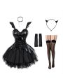 Halloween Sexy Dress Black Daemon Dress For Halloween Cosplay Costume