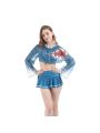 Hololive English Vtuber Gawr Gura Fanart Swimsuit Two Piece Cosplay Costume