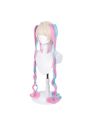 Hololive NEEDY GIRL OVERDOSE KAngel Long Pink Mixed Blue Cosplay Wigs