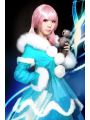 LOL Frost Flames Anne Cosplay  Costumes Bright Blue Dress