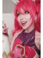 LOL Star Guardian Jinx Red Long Synthetic Cosplay Wigs ZY218