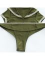 Navy Green One-piece Suit Cosplay Costume