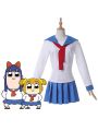 Poputepipikku Pop Team Epic Popuko and Pipimi Blue Uniform Skirt Anime Cosplay Costumes