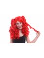 60cm Long Red Lolita Clip on Ponytails Cosplay Wigs RW137E