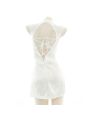 Sexy Backless White Lace Cheongsam Cosplay Costume