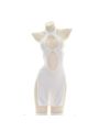 Sexy Translucent White Cutout Loving Cosplay Costume