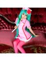Hatsune Miku  Nurse Role Play Pink Short Dress Anime Cosplay Costume