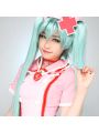 Hatsune Miku  Nurse Role Play Pink Short Dress Anime Cosplay Costume