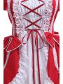 Woman Girls Red Lolita Dresses Sweet Cosplay Costumes8