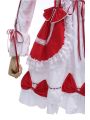 Woman Girls Red Lolita Dresses Sweet Cosplay Costumes12