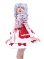Woman Girls Red Lolita Dresses Sweet Cosplay Costumes1