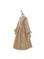 Women Renaissance Victorian Medieval Long Floral Dress With Shawl