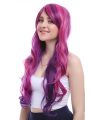 Japanese Cartoon Synthetic High Temp Fiber 70 cm long Mix color wavy cosplay party wigs 