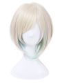 LOL Lux Light Green Synthetic Short Flaxen Mixed Green Cosplay Wigs