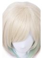 LOL Lux Light Green Synthetic Short Flaxen Mixed Green Cosplay Wigs