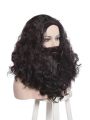 Harry Potter Rubeus Hagrid Long Curly Brown Movie Cosplay Man Wigs