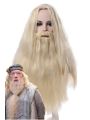 Harry Potter Albus Dumbledore Long Curly Silver White Movie Cosplay Man Wigs