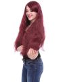 80cm Long Rhapsody Color In Wine Red Fade Curly Cosplay Hair Wig 