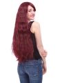 80cm Long Rhapsody Color In Wine Red Fade Curly Cosplay Hair Wig 