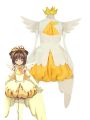 Cardcaptor Sakura Sakura Kinomoto Shapeshift Yellow Dress Cosplay Costumes