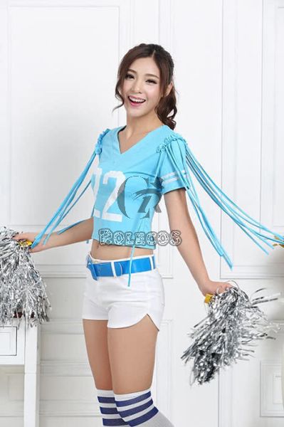 Field Star Sexy Cheerleader Costume, M/L / Blue