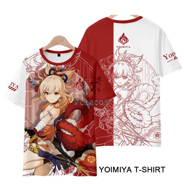 Genshin Impact Yoimiya T-shirt Cosplay Costume