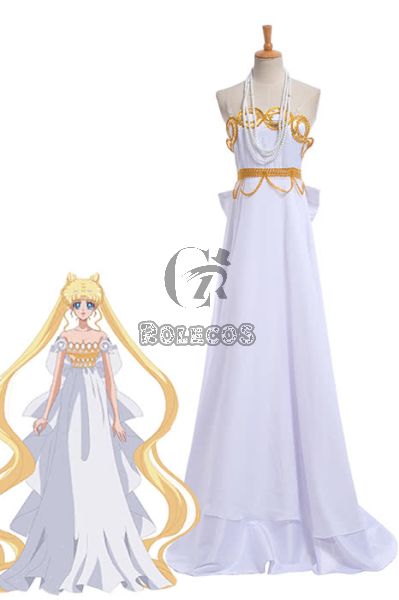 Sailor Moon Crystal Usagi Tsukino Princess Serenity White Queen Dress ...