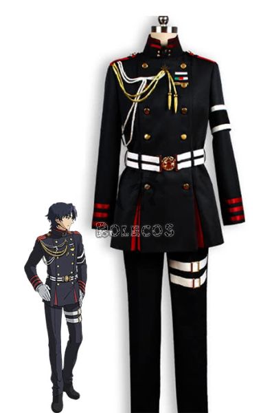 Seraph of the End Guren Ichinose Military Uniform Cosplay Costume Coat  Cloak Cape, Anime Cosplay Costume – FM-Anime Cosplay Shop