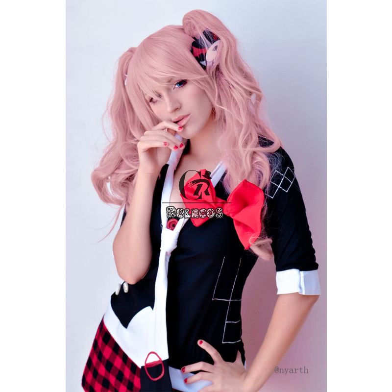 Danganronpa: Trigger Happy Havoc Enoshima Junko Pink Long Cosplay Wig ...