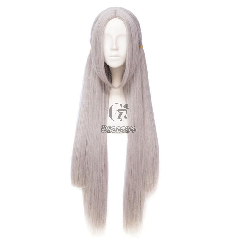 100cm Fire Emblem Three Houses Edelgard Silver Grey Long Cosplay Wigs 