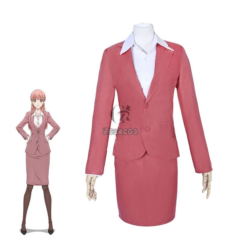 WotaKoi Love is Hard for Otaku Narumi Momose Pink Suits for Women Cosplay Costume