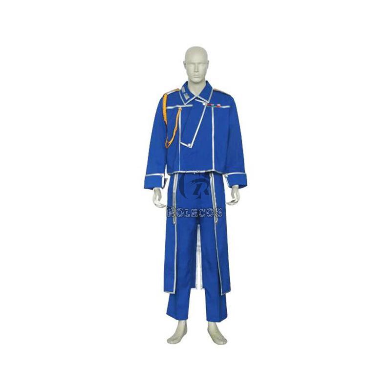 Anime FullMetal Alchemist Roy Mustang Military Cosplay Costumes 